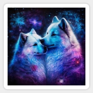 Samoyed Pair Sticker